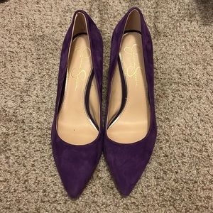Purple Suede Heels